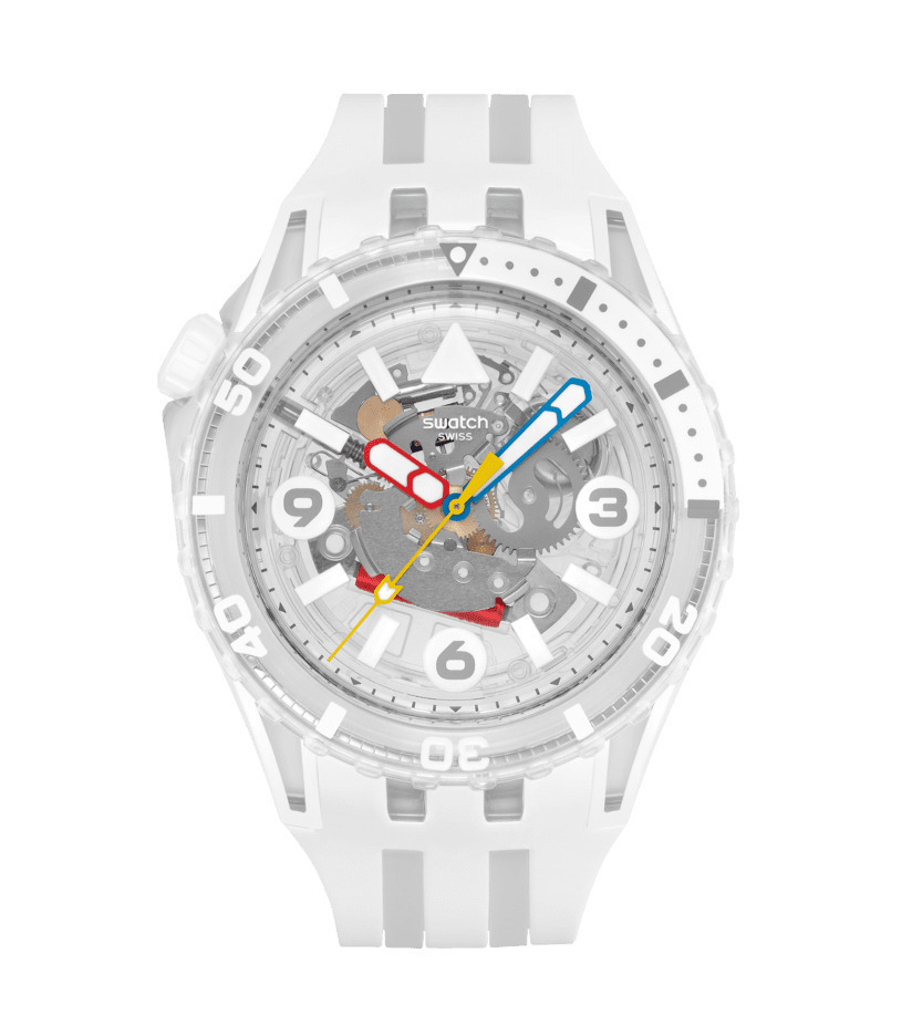 SWATCH Scubaqua Aurelia Aurita Two Tone Silicone Strap SSCU09K100